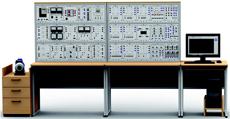 Типовой комплект учебного оборудования «Модель электрической системы», исполнение стендовое компьютерное, МЭС-СК